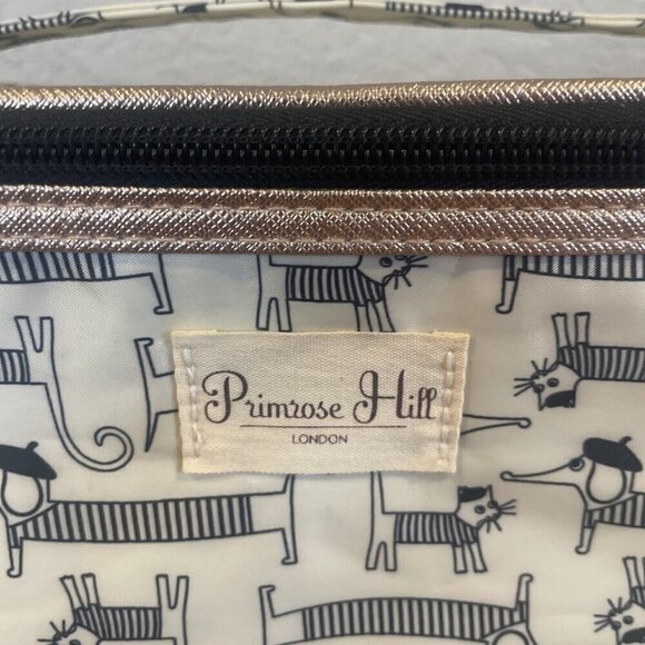 Primrose Hill London Cosmetic Makeup Travel Bag Zipper Dogs Cats Paris Travel - Picture 3 of 11
